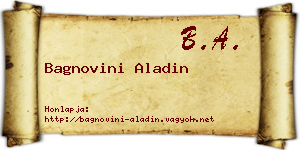Bagnovini Aladin névjegykártya